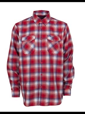DIXXON Summit Racing Red and Blue Plaid Button-Down Shirt 2XL